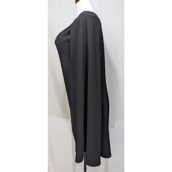 Adrianna Papell Black Off-Shoulder Cape Sheath Dress Size 4 - Picture 3 of 8